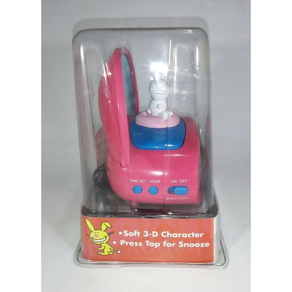 IT'S HAPPY BUNNY Scenic Nightlight Alarm Clock Non-PC Gag Gift Jim Benton NEW - Picture 4 of 6